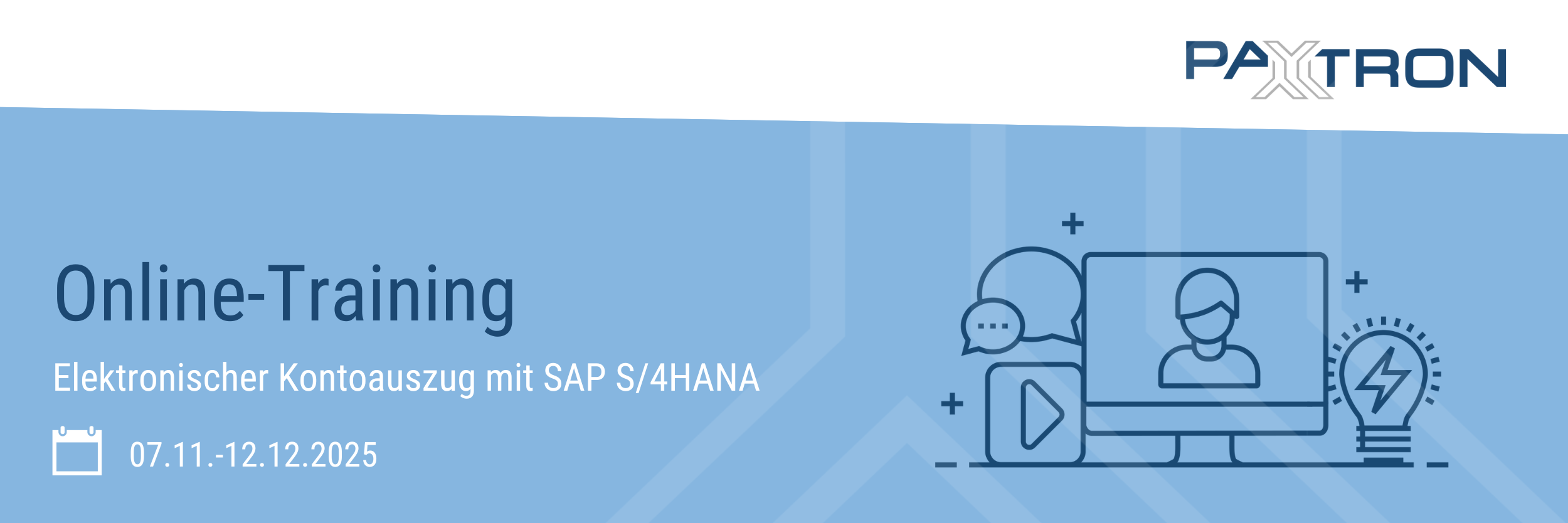 Einladung zum Online-Training "ELKO in SAP S/4HANA" vom 07.11.bis 12.12.2025.