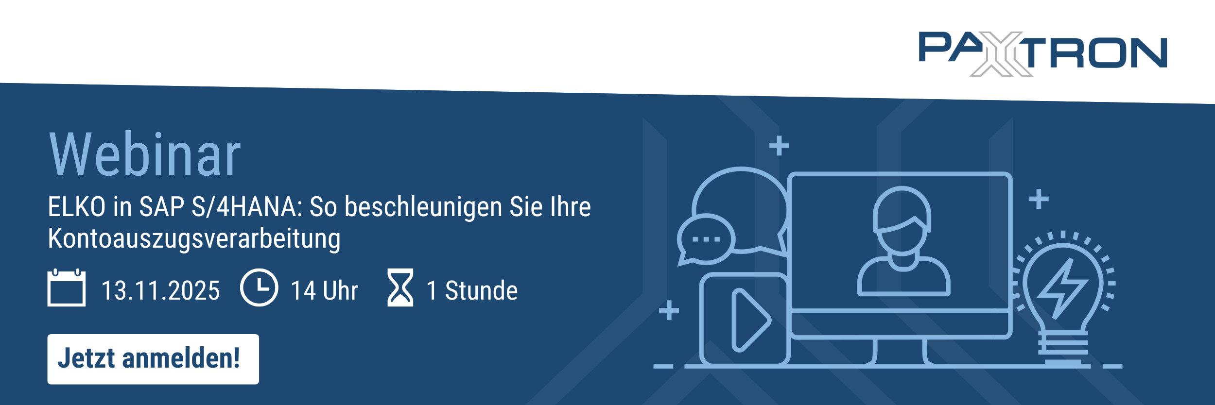 Einladung zum Webinar ELKO in SAP S/4HANA am 13.11.2025 um 14 Uhr